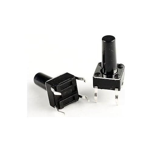 100pcs,4-pin DIP Tactile Push Button Switch Tact Switch 6X6X4.3/5/6/7/8/9/10/11/12/13/14MM