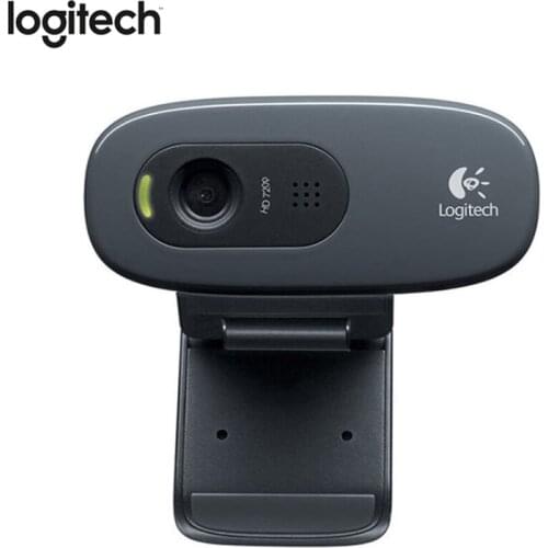 Logitech C270 HD USB 2.0 Webcam Built-in Micphone Free Drive 3MegaPixel Computer Web Camera for Online Course Distance Education