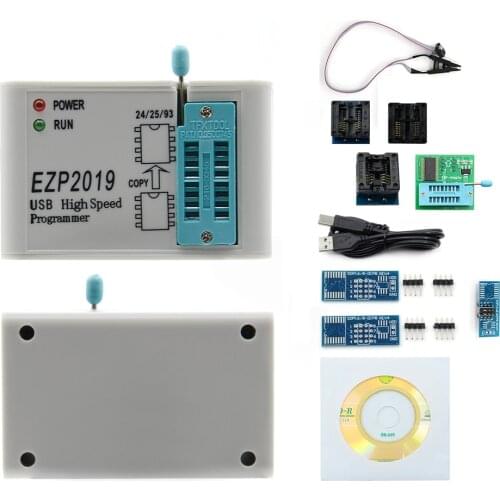 Factory Price!!! 2019 Newest Version EZP2019 High-speed USB SPI Programmer Support24 25 93 EEPROM 25 Flash BIOS Chip+7 Adapters