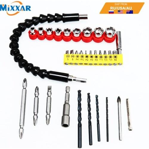 ZK20 Dropshipping 295mm Electronics Drill Connection Flexible Shaft Bits Extension Screwdriver Bit Holder Power Tool Accessories