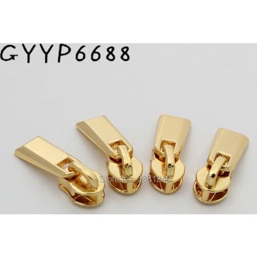 10-30-100sets 5# nylon head teeth zipper puller slider metal Plating accessory bags,garments fabric