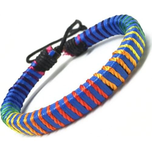 2016 New Arrival Fashion Cuff Woven Genuine Leather Bracelets & Bangels for Women Homme Men Jewelry Accessories Christmas Gift