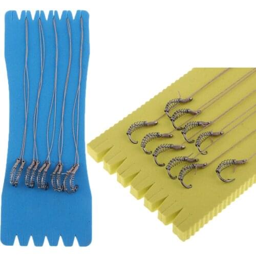 5 Pairs Stainless Steel Spring Hooks Barbed Swivel Fishing Hooks Bait Fishing Tools