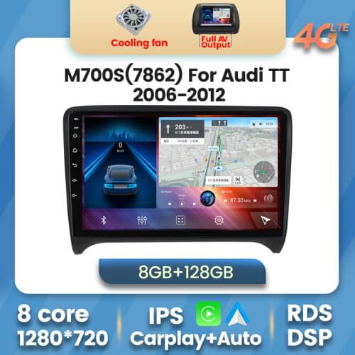 7862 8core Android 10 Car Radio Multimedia Player Gps Navigation for Audi TT MK2 8J 2006-2014 Auto Audio carplay DSP IPS screen