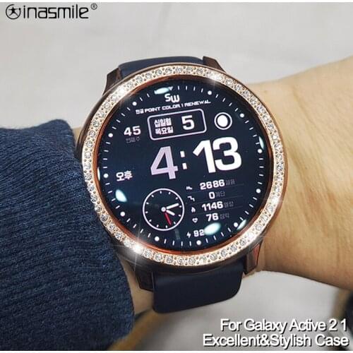 Bumper Frame Full Protective Case For Samsung Galaxy Watch Active 2 40mm 44mm Cool Diamond Cover For Active 1 Watch Accessories
