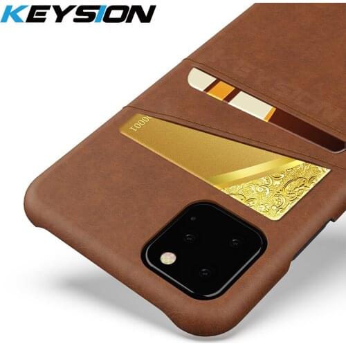 KEYSION Phone Case For iPhone 11 11 Pro Max Cover PU Leather Luxury Wallet Card Slots Back Capa For iPhone 11 XS Max 8 7 6s Plus