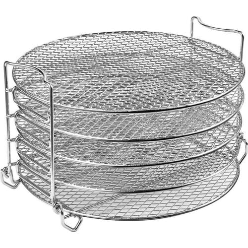 HAEGER-for Dehydrator Stand, Grill Stand Air Fryer with Five Stackable Layers Food Grade for Dehydrator Rack Stainless Steel Sta