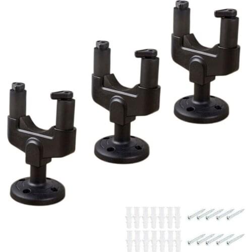 3pcs Auto Lock Wall Mount Guitar Holder Hanger Hook Stand for Electric Acoustic Guitar Bass Ukulele Banjo Mandoline Parts