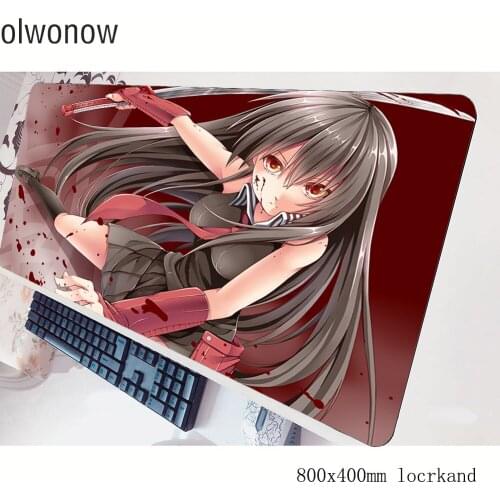 Akame ga kill mousepad gamer gadget 800x400x3mm gaming mouse pad large office notebook accessories laptop padmouse ergonomic mat