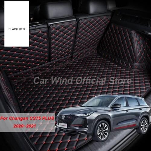 Leather Material Car Trunk Mats For Changan CS75 plus 2020 2021 Cargo Liner Accessories