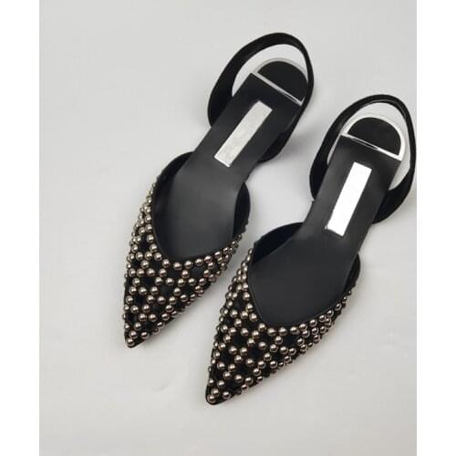 Fashion Womens Shoes 2021 All-Match Beige Heeled Sandals Large Size Luxury New Low Black Comfort Big Elastic Band Flat