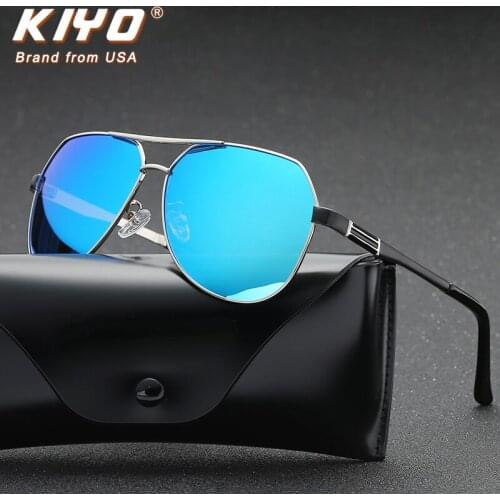 KIYO Brand 2020 New Men Oval Polarized Sunglasses Metal Classic Sun Glasses High Quality UV400 Driving Eyewear 2692