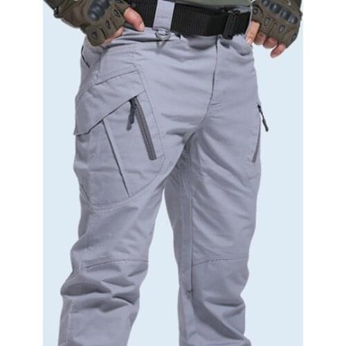 2021 New Mens Tactical Pants Multiple Pocket Elasticity Military Urban Commuter Tacitcal Trousers Men Slim Fat Cargo Pant 5XL