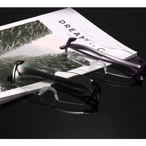 Big Vision 250% Reading Glasses Men Frameless magnifying 1.6 times Eyeglasses Women +250 Degrees Magnifies Glasses