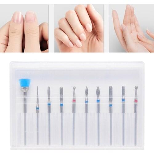 Professional Electric Nail Drill Machine Heads Set Tungsten Carbide Nail Drill Bits Kit Remove Acrylic Gel Nails Tools