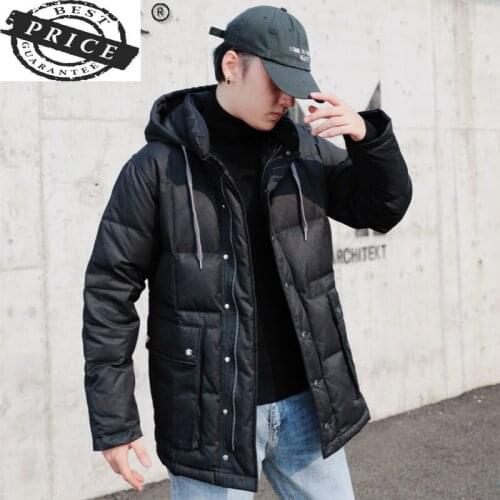Down Jacket Winter Men Thick Warm 20% White Duck Down Coat Male Hooded Mens Clothing 2021 Casual Outwear Hiver 2021112 LW