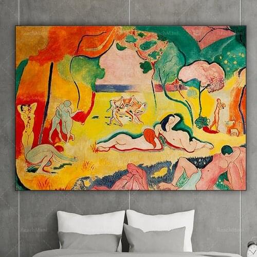 Joie de vivre, vintage Henri Matisses mural, art print poster, decorative wall poster