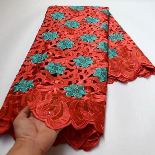 2021 pink high quality African wedding lace Fabric with stones 5 Yards big occasion embroidered Voile Lace for clothes-S8977