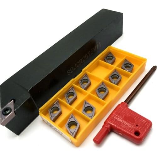 SDJCR1212H11 SDJCR1616H11 SDJCR2020k11 SDJCR2525M11 External tool holder +DCMT11T304 DCMT11T308 carbide inserts Cutting Tool
