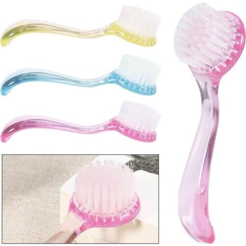 1pc Nail Brush With Cap Cleaning Remove Dust Powder Plastic Cleaner For Acrylic UV Gel Nails Art Manicure Care Brush