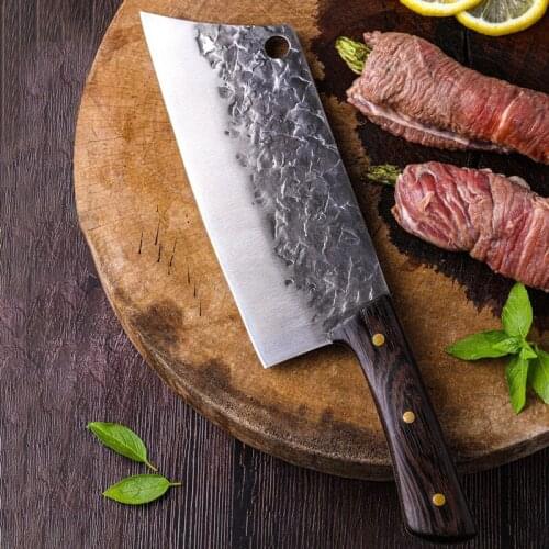 Stainless steel chefs knife forged slicing knife stainless steel kitchen knife cleaver fish and vegetable cooking knife