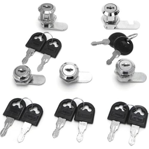 10-30mm Cam Lock Filing Cabinet Post Mailbox Drawer Cupboard Locker 2 Key