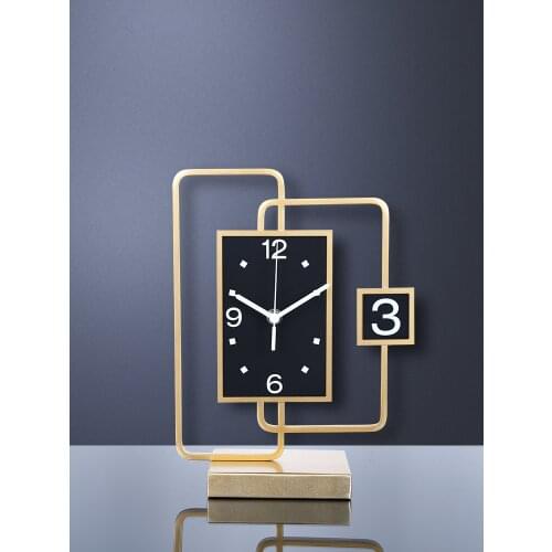Light luxury desk clock living room ornaments household fashion table pendulum clock modern simple sitting clock