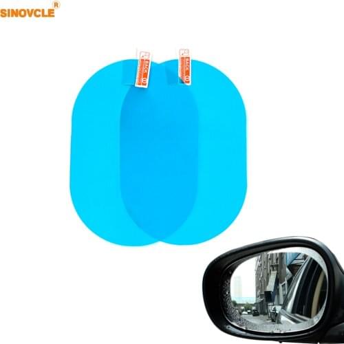2 Pcs Car Rearview Mirror Protective Anti Fog Car Mirror Window Clear Film Film Waterproof Car Sticker