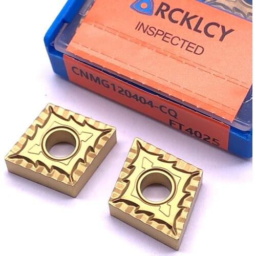 10pcs RCKLCY metal turning tools CNMG120404 CQ FT4025 external turning tool carbide cutting machine lathe turning tool