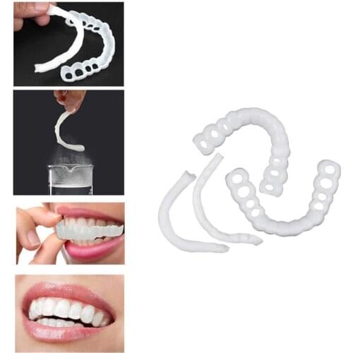2pcs Denture Teeth Whitening Teeth Veneers Teeth Cosmetic Instant Perfect Smile Teeth Fake Tooth Cover Oral Hygiene Tools