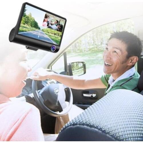 4in1 1080P Car 3 Lens Night Vision Driving Recorder Loop Recording Motion Detection Gravity Sensor Reversing Camera Dropship