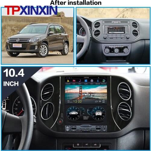 Android 9.0 4+64G Vertical Tesla Screen Car GPS Navigation For VW Tiguan 2010-2016 Car Radio stereo Head Unit Multimedia Player