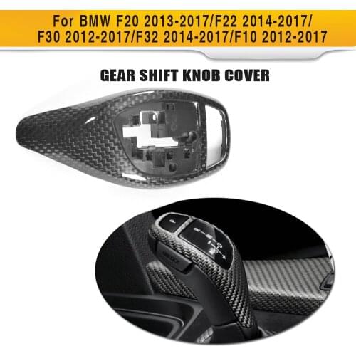 Carbon Fiber Interior Gear Shift Knob Decorative Cover For BMW 1 2 3 4 5 Series F20 F22 F30 F32 F10 2012-2017