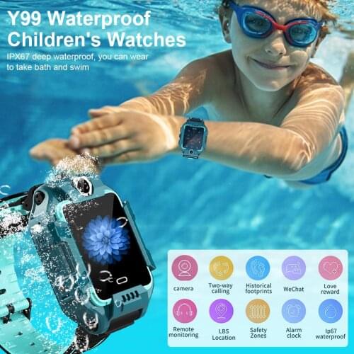 Children 4G Phone Touch Screen Watch Smart GPS Positioning Wrist Watch Sports Fitness Tracker Front And Rear Camera Kids Gifts