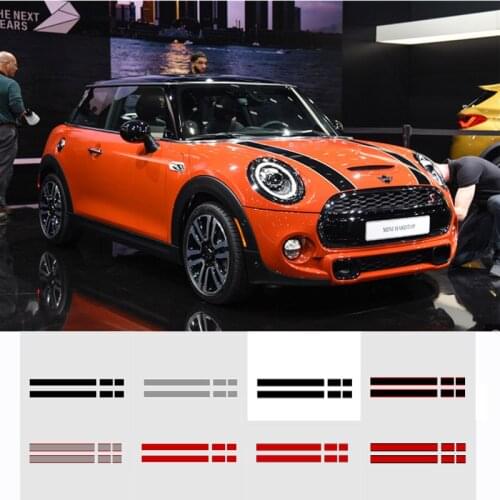 For Mini Cooper R55 R56 R57 R58 R59 R60 F54 F55 F56 F47 F60 Car Hood Vinyl Bonnet Stripe Sticker Engine Cover Accessories