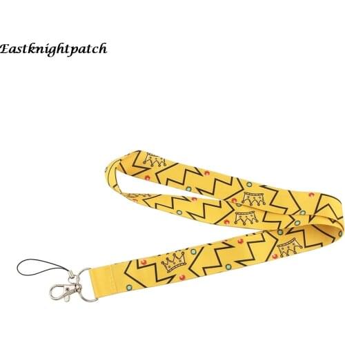 E2766 Imperial Crown Lanyard Keychain keys Badge Mobile Phone Rope Kids Gifts Card Holder Cover With Cartoon Lanyard