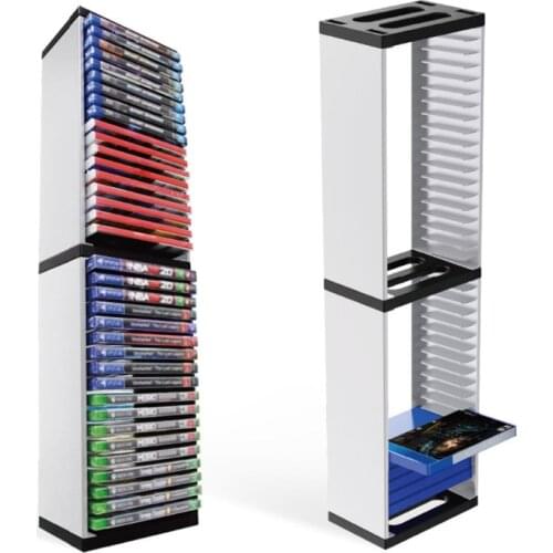 Host Disc Double-layer Storage Box Holder Game Disk Tower Vertical Stand Can Store 36 Game Discs For PS4 PS5 Switch XboxOne