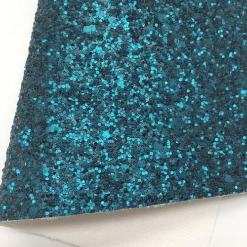 LEOsyntheticoDIY Dark Green Chunky Glitter Vinyl Fabric Sheet Felt Backing Synthetic Leather Faux Vinil DIY A4 SIZE R033B