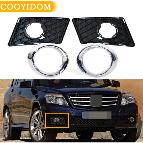 Left Right Car Front Bumper Fog Lamp Grill Grille Cover For Mercedes Benz X204 GLK 350 2010 2011 2012 2048853823 2048853723