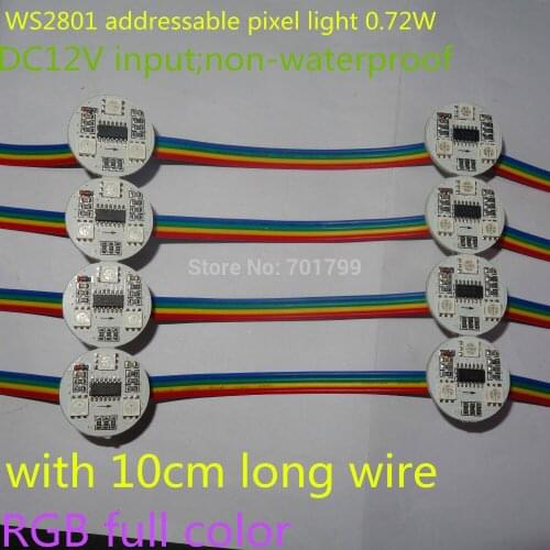20pcs/set WS2801 addressable pixel light;0.72W;DC12V input;non-waterproof
