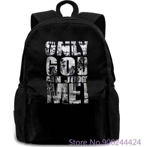 California Republic Only God Can Judge Me Latest women men backpack laptop travel school adult student