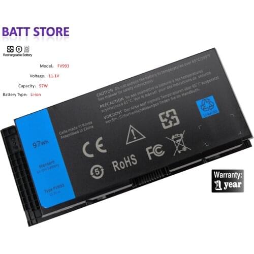 New FV993 Laptop Battery Compatible With Dell Precision M4600 M4700 M4800 M6600 M6700 M6800 R7PND 0TN1K5 V7M28 7DWMT JHYP2 K4RDX