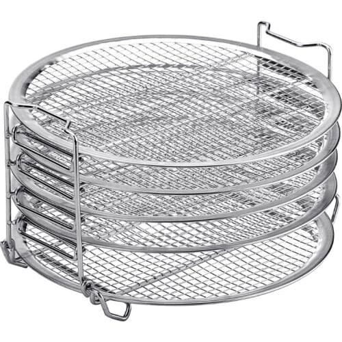 5 Stackable Layer Dehydrator Grill Stand Stainless Steel Rack for Air Fryer Tool 72XF
