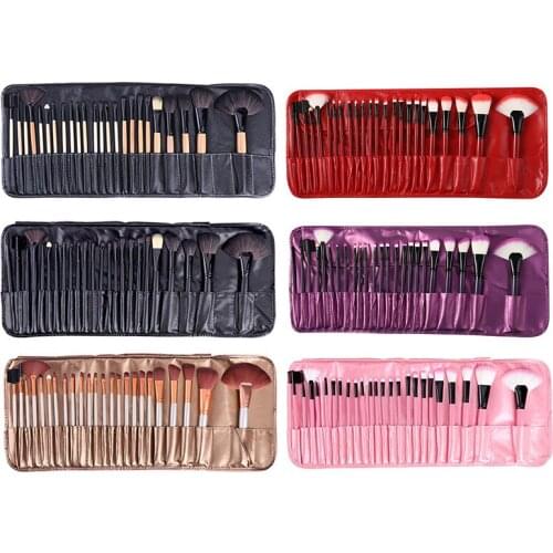 Gift Bag Of 24 pcs Makeup Brush Sets Professional Cosmetics Brushes Powder Blush Blending Foundation Shadows Make Up Tools