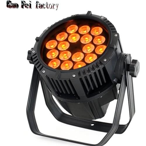 Professional DJ Led Par Light 18X15W RGBWA Lyre Wash Outdoor Ip65 Waterproof Dmx Effect Stage Lights For Disco Show