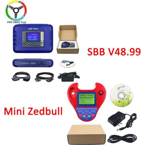 Smart Mini ZedBull SBB Key Programmer V48.99 V48.88 V46.02 Transponder No Tokens Limited Add Cars Transponder SBB Key Maker
