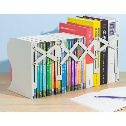 Thick Metal Adjustable Bookends Stretch To 48cm 3 Block Save Space Office Home School Book Stand Student Study Easy To Sort