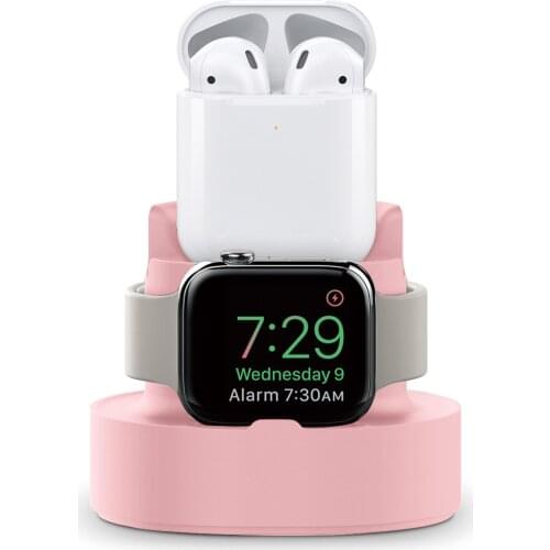Silicone Bracket Support Charging Station Dock Base For Apple Watch Series 1 2 3 4 5 6 SE Charger Stand Holder For Applewatch