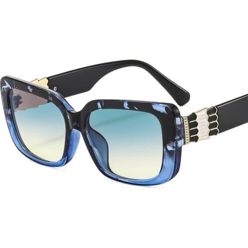 2021 New Arrival Cat Eye Sunglasses Women Men Square Color Gradients Lens Metal Decorate Frame Brand Designer Luxury Sunglasses