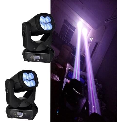 2 Pcs HOT Sell 4x25W LED Beam Moving Head Light Super Beam Moving Head DMX512 Sound active Master/slave Stand alone DJ lighting